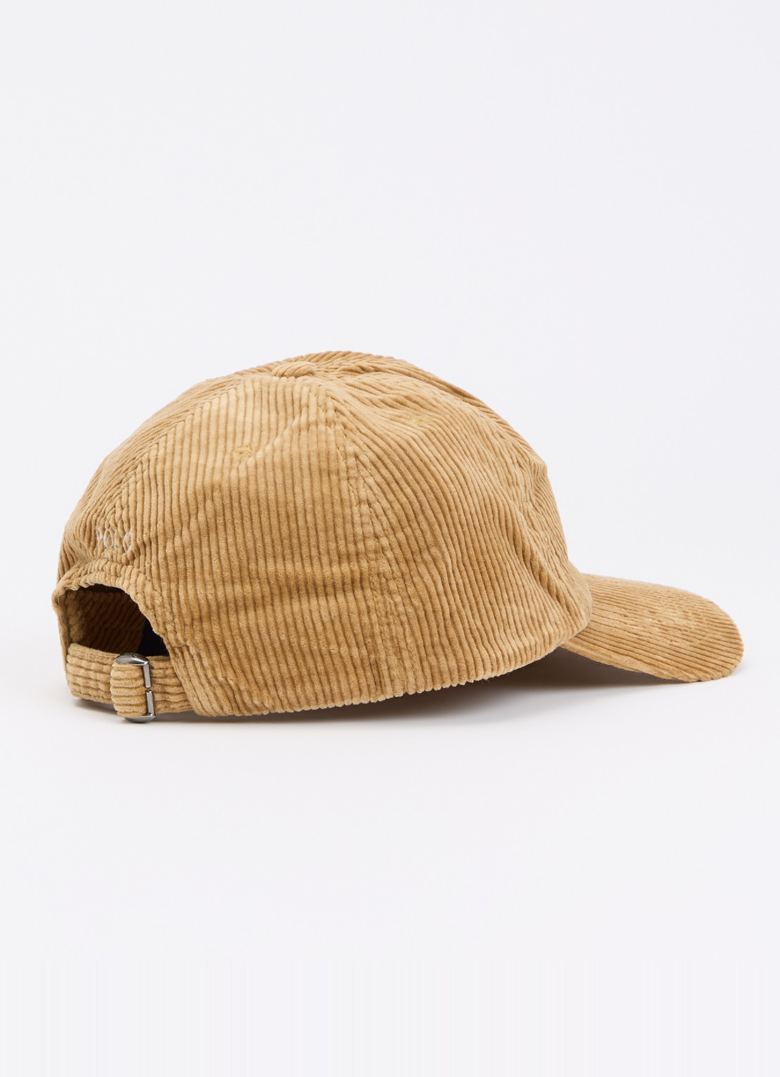 Ralph Lauren Pet van corduroy met logoborduring - detail khaki