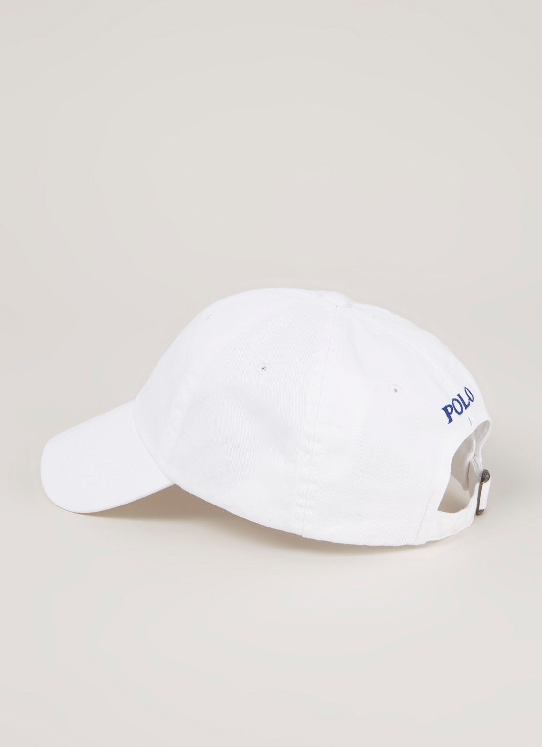 Ralph Lauren Pet van katoen met logoborduring - detail 3 wit