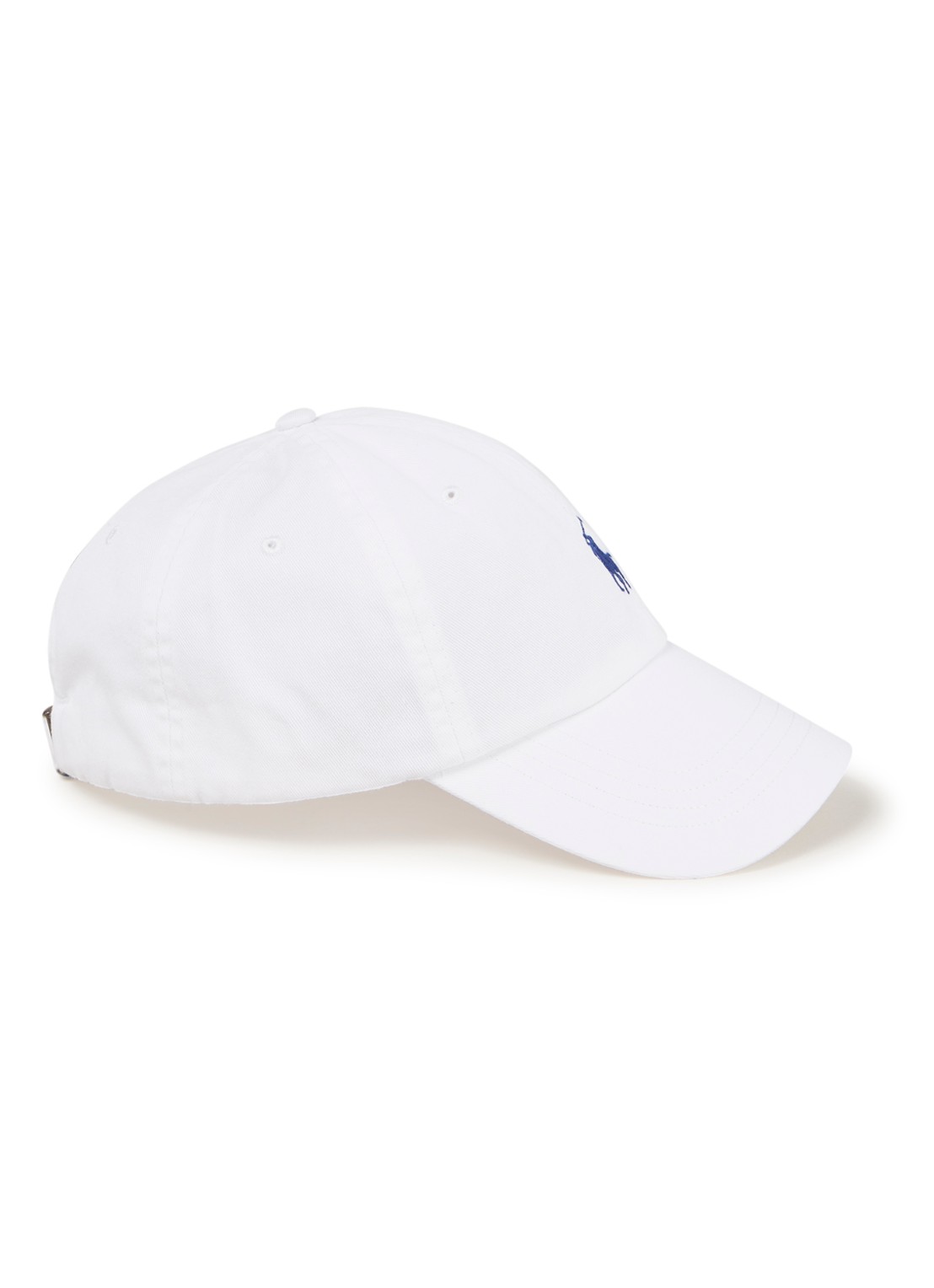 Ralph Lauren Pet van katoen met logoborduring - voorkant wit