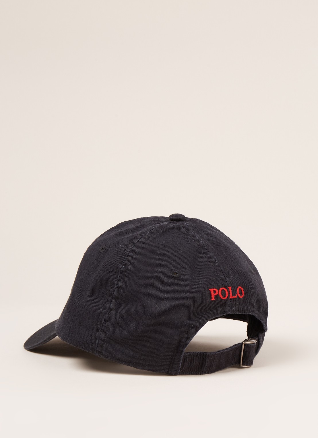 Ralph Lauren Pet van katoen met logoborduring - detail 3 zwart