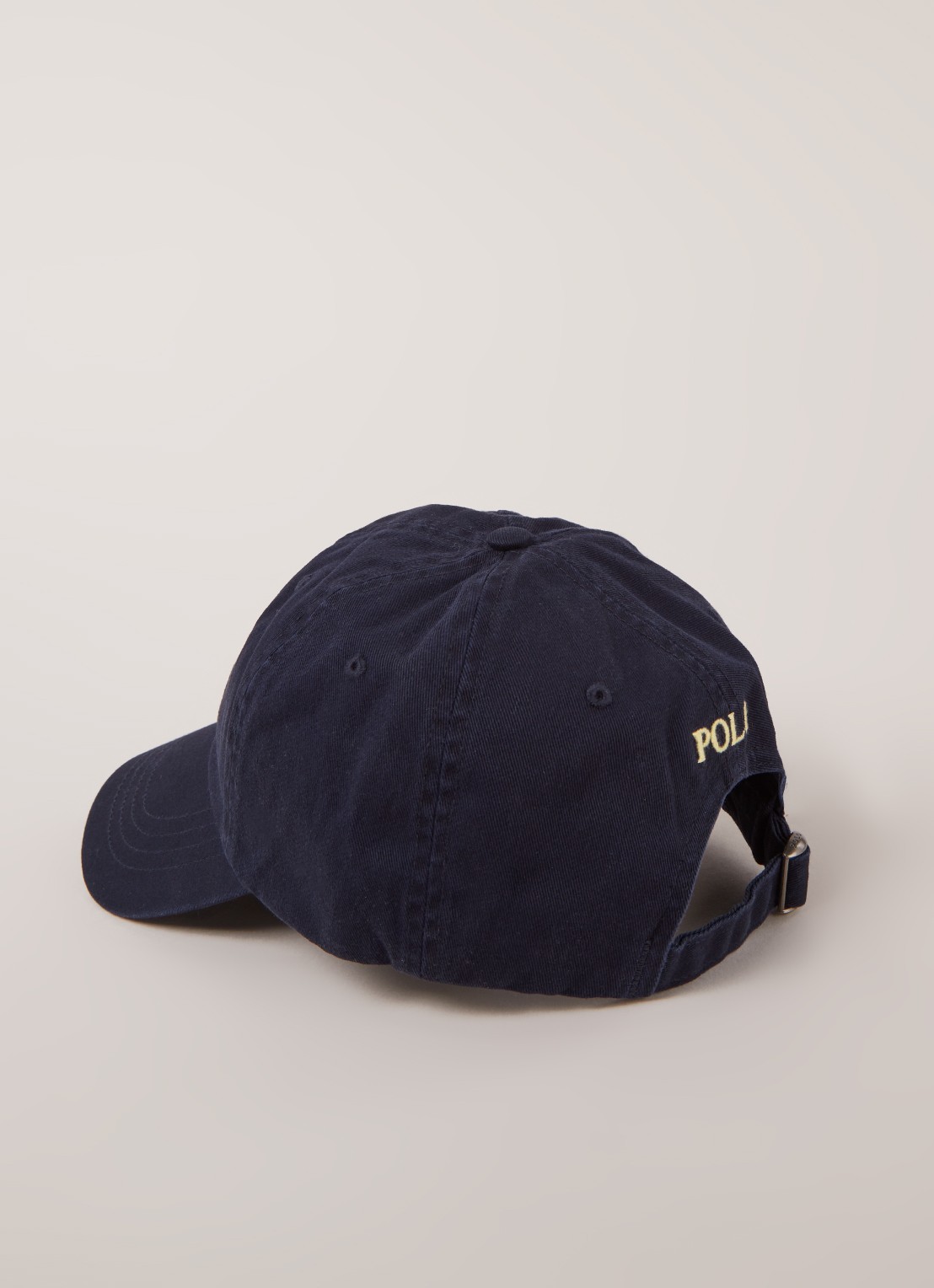 Ralph Lauren Pet van katoen met logoborduring - detail 3 donkerblauw