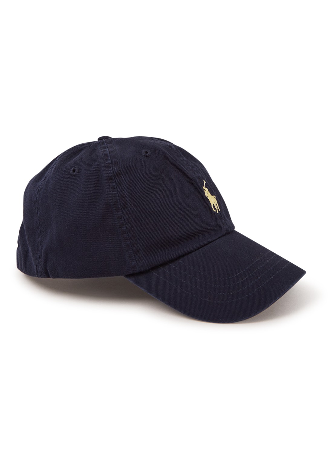 Ralph Lauren Pet van katoen met logoborduring - voorkant donkerblauw