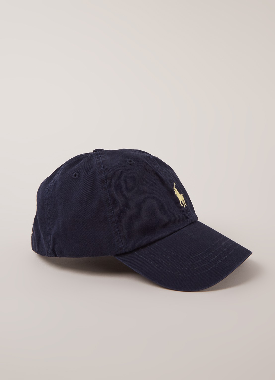 Ralph Lauren Pet van katoen met logoborduring - voorkant 2 donkerblauw