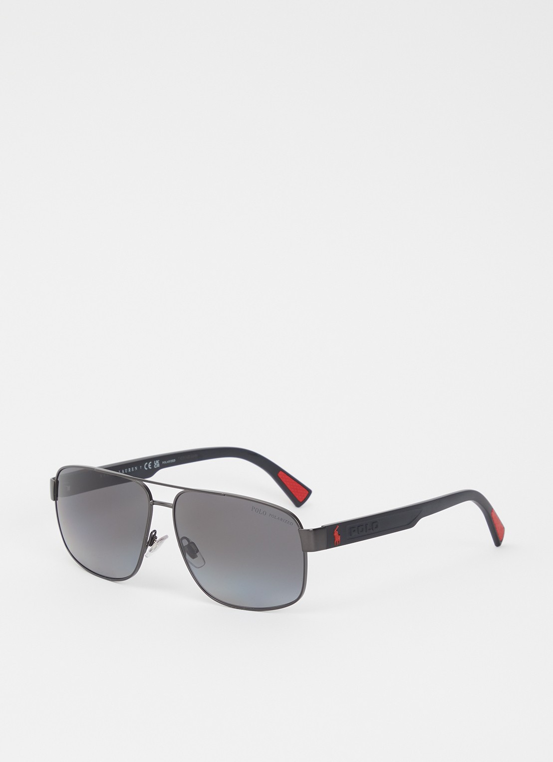 Ralph Lauren Piloten zonnebril gepolariseerd PH3165 - voorkant zwart