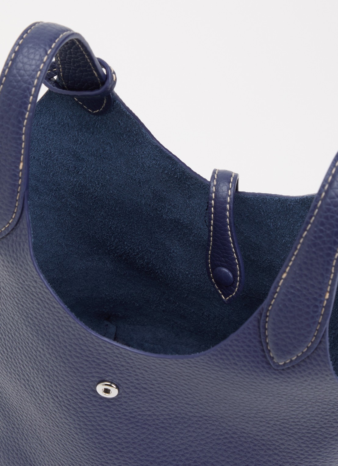 Ralph Lauren Play klein handtas van leer met afneembare schouderriem - detail 3 kobaltblauw