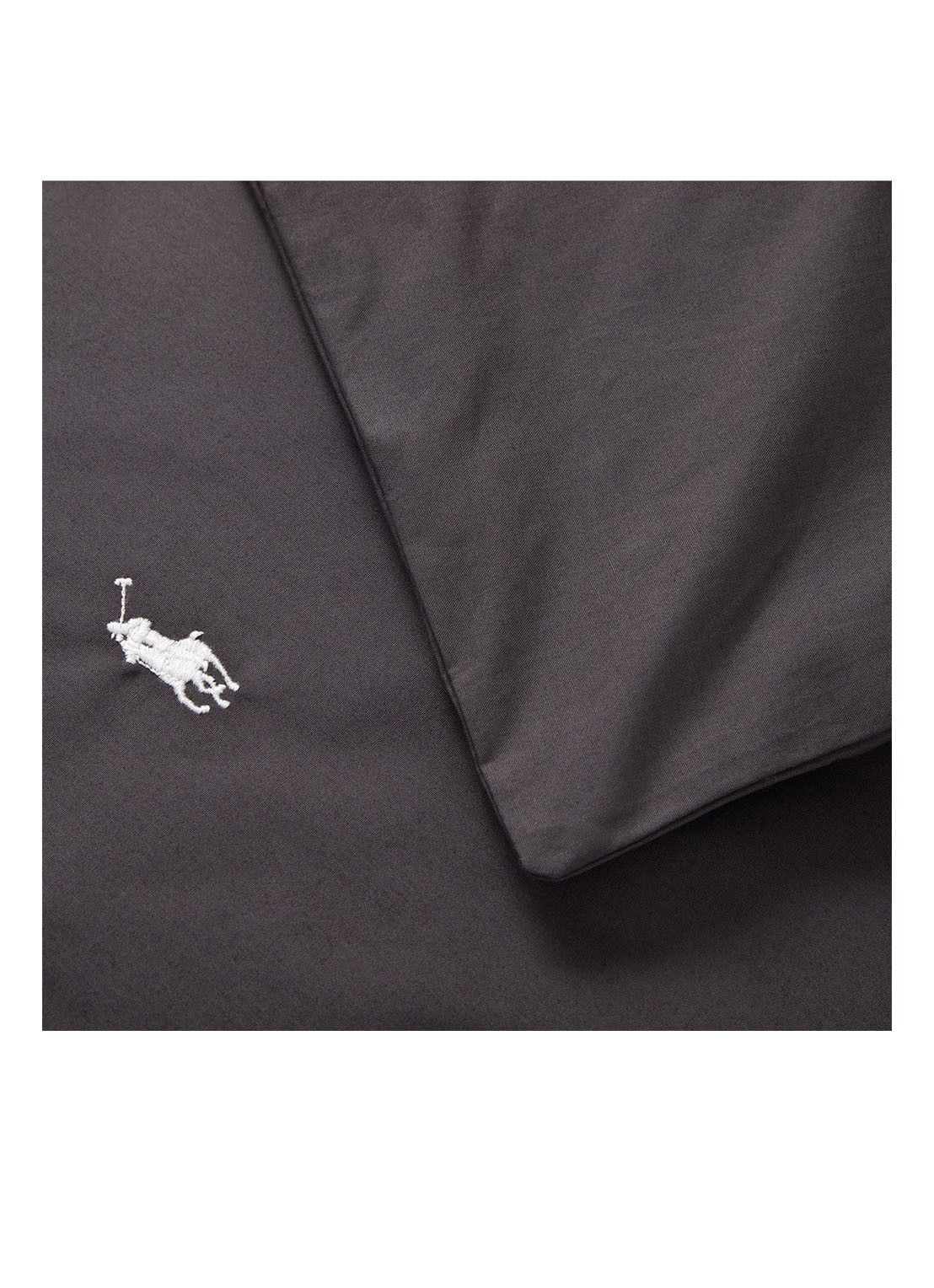 Ralph Lauren Player katoen perkal dekbedovertrek 220TC - achterkant 2 antraciet