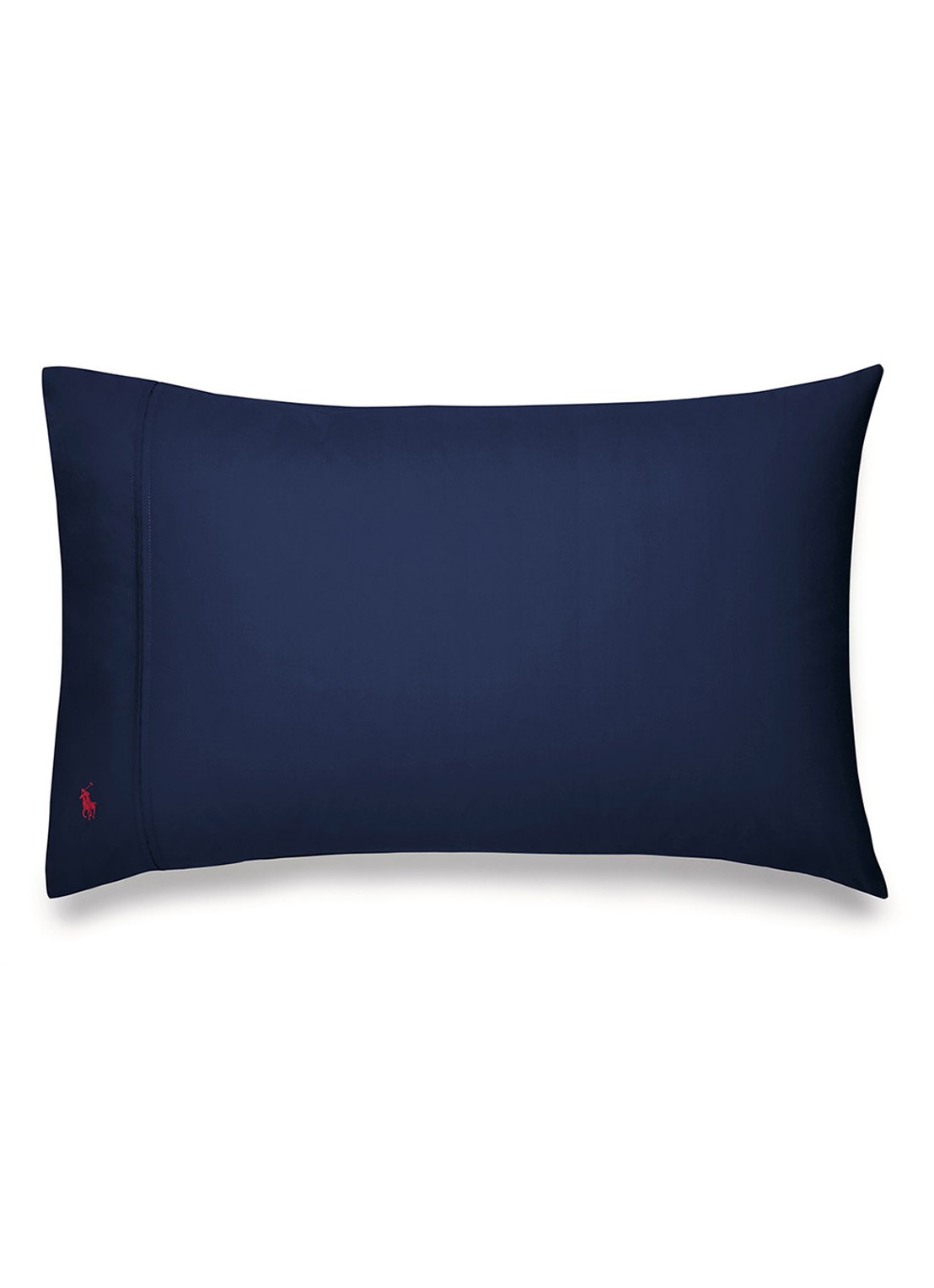 Ralph Lauren Player kussensloop van katoen perkal 2-pack - voorkant donkerblauw