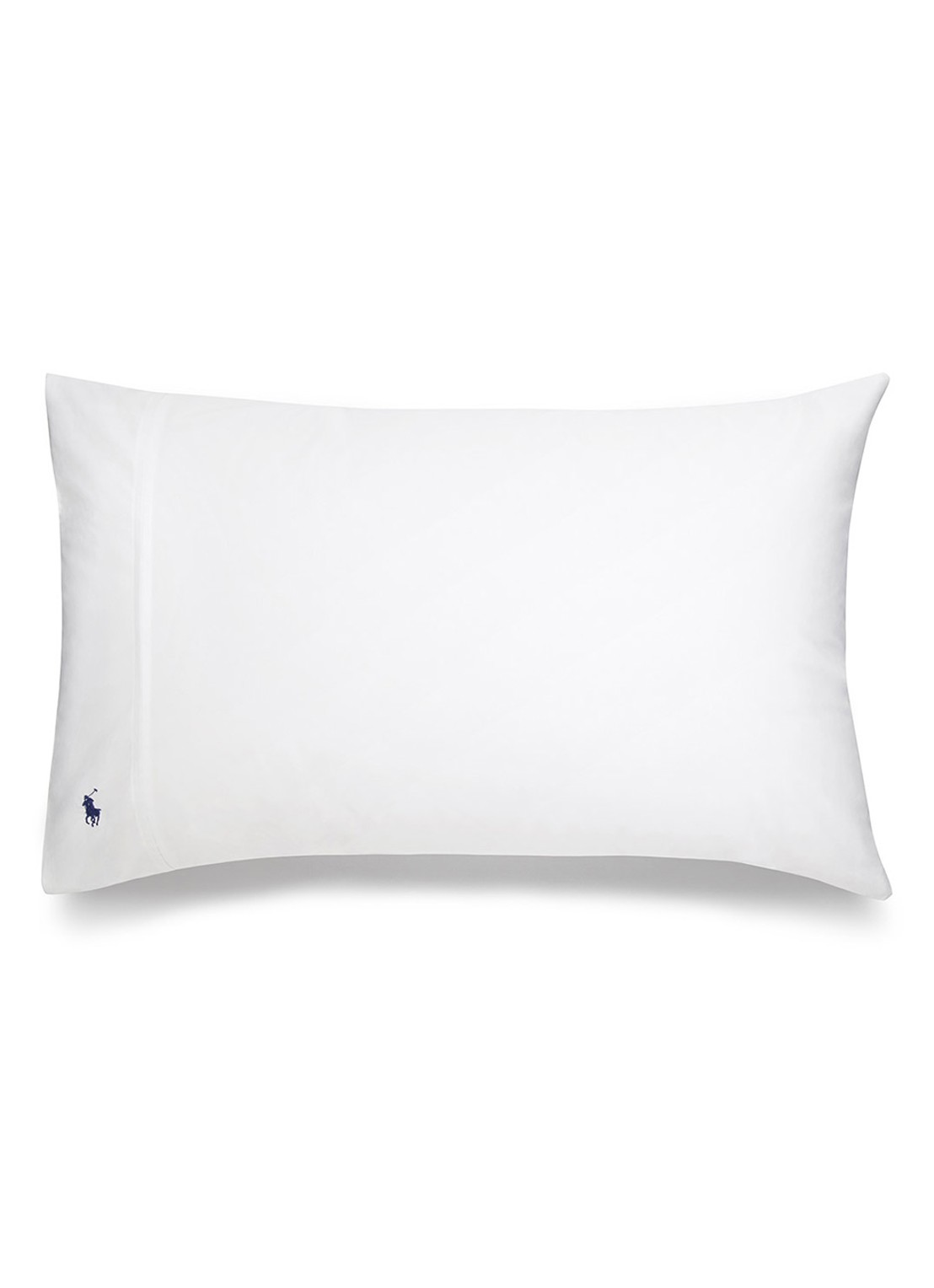 Ralph Lauren Player kussensloop van katoen perkal 2-pack - voorkant wit