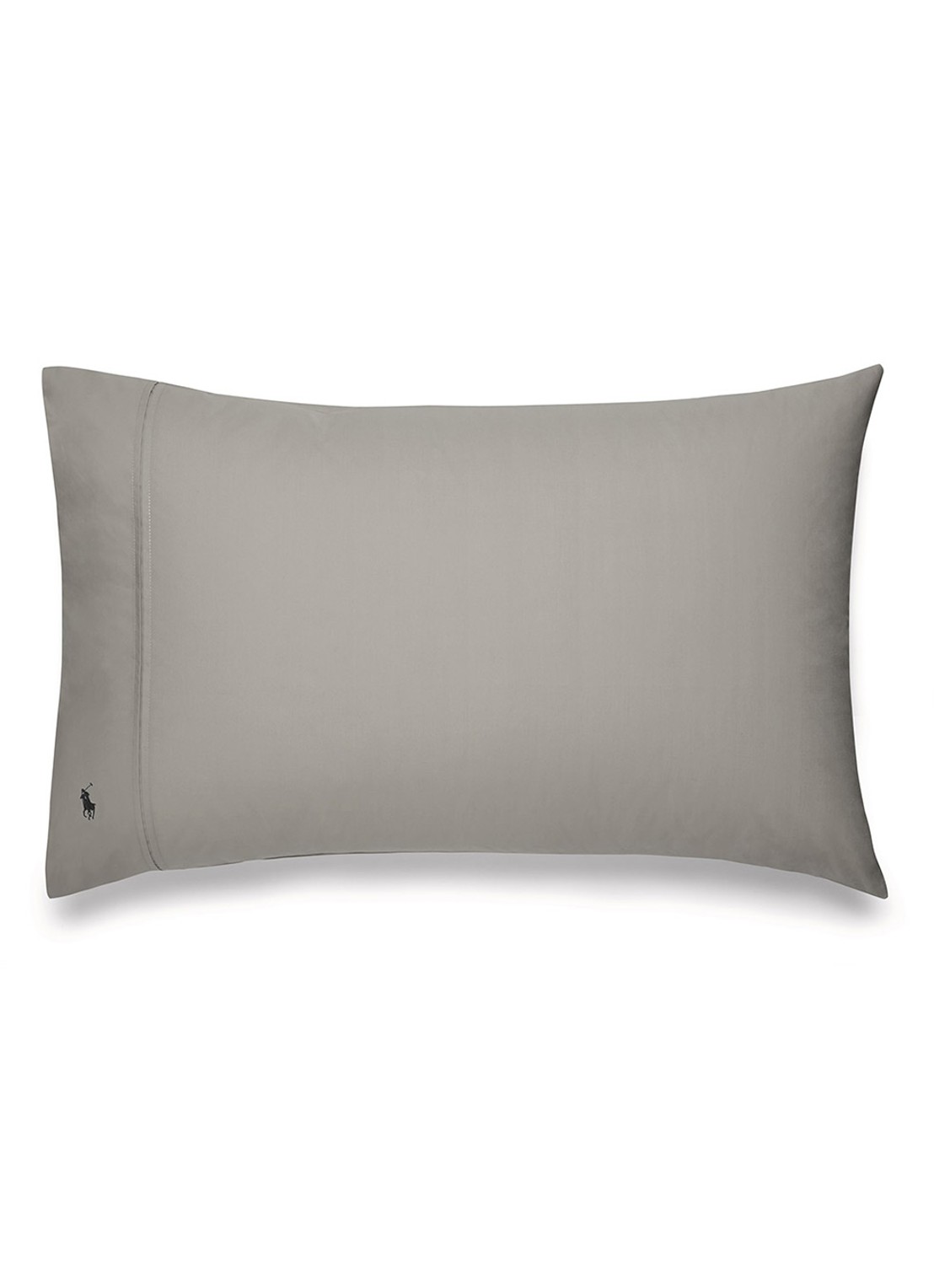 Ralph Lauren Player kussensloop van katoen perkal 2-pack - voorkant 2 donkerbeige