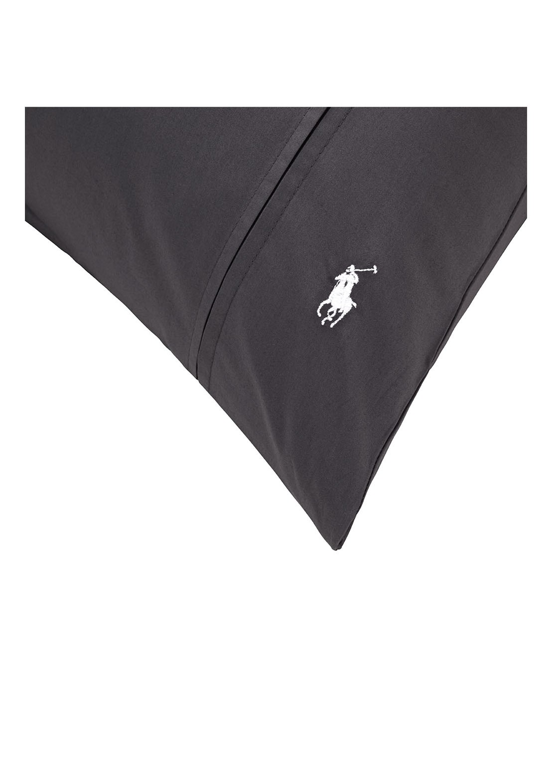 Ralph Lauren Player kussensloop van katoen perkal 2-pack - achterkant 5 antraciet