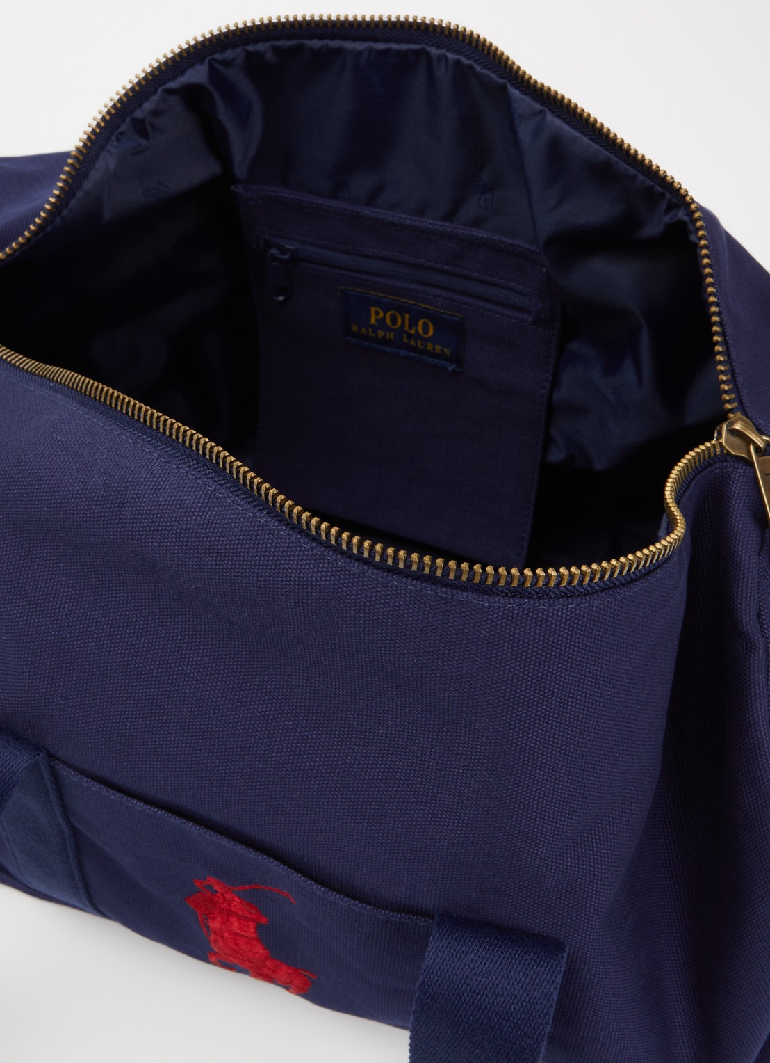 Ralph Lauren Player weekendtas met logoborduring - detail royalblauw