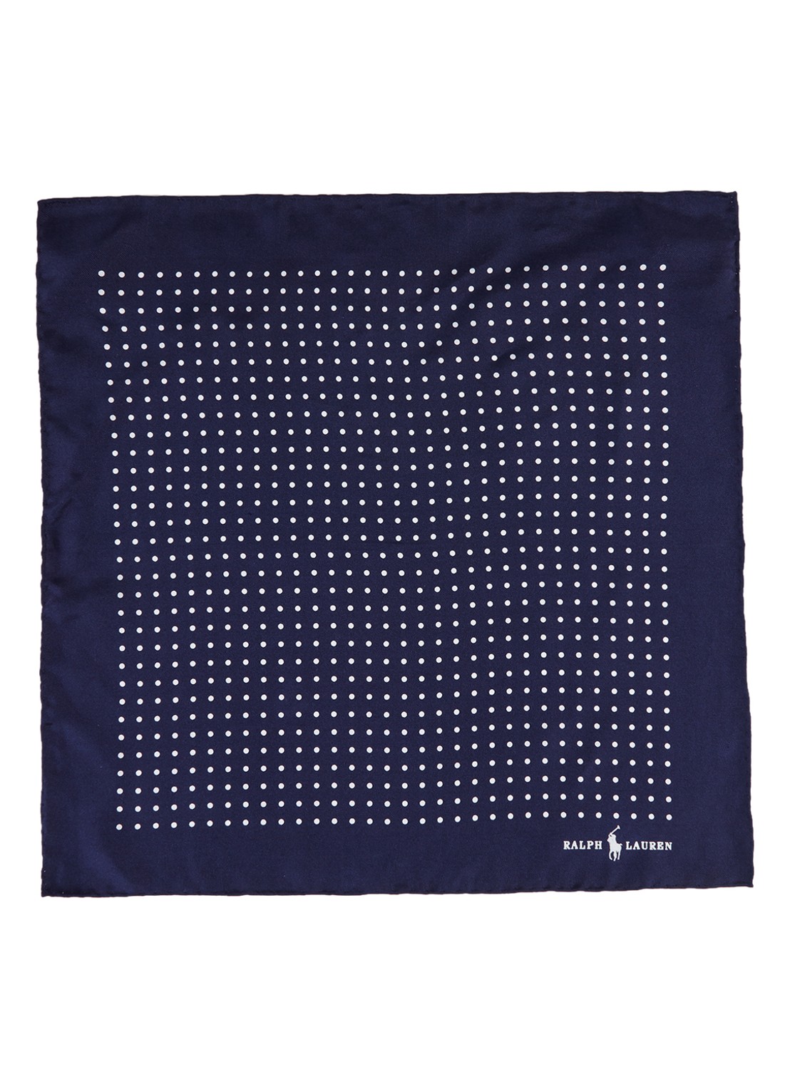 Ralph Lauren Pochet van zijde met dessin - voorkant navy / blauw