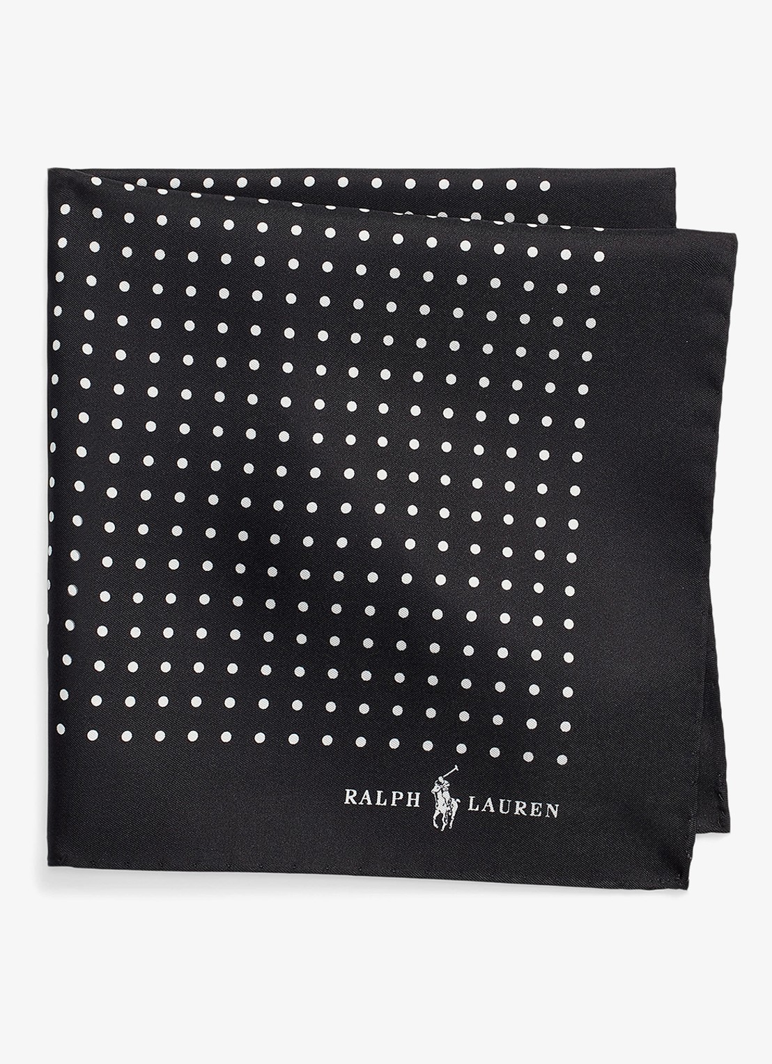 Ralph Lauren Pochet van zijde met dessin - detail black / zwart