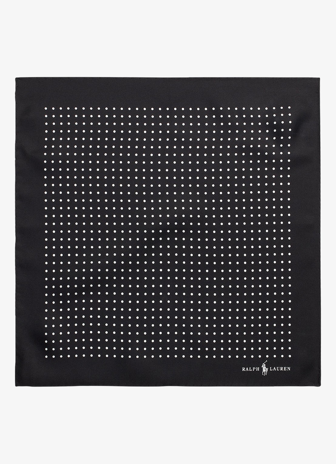 Ralph Lauren Pochet van zijde met dessin - voorkant 2 black / zwart