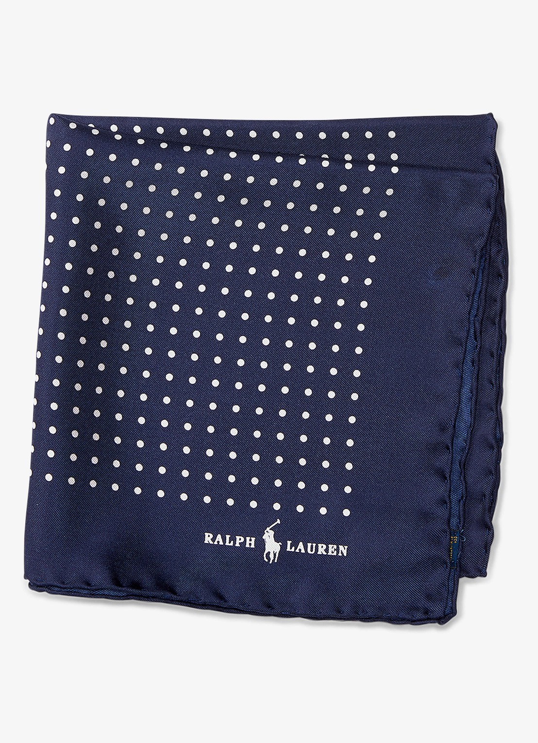 Ralph Lauren Pochet van zijde met dessin - voorkant lichtblauw