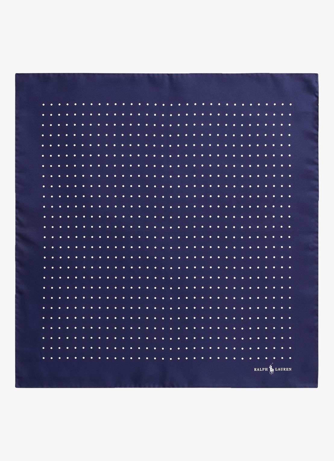 Ralph Lauren Pochet van zijde met stippenprint - detail 2 navy / donkerblauw