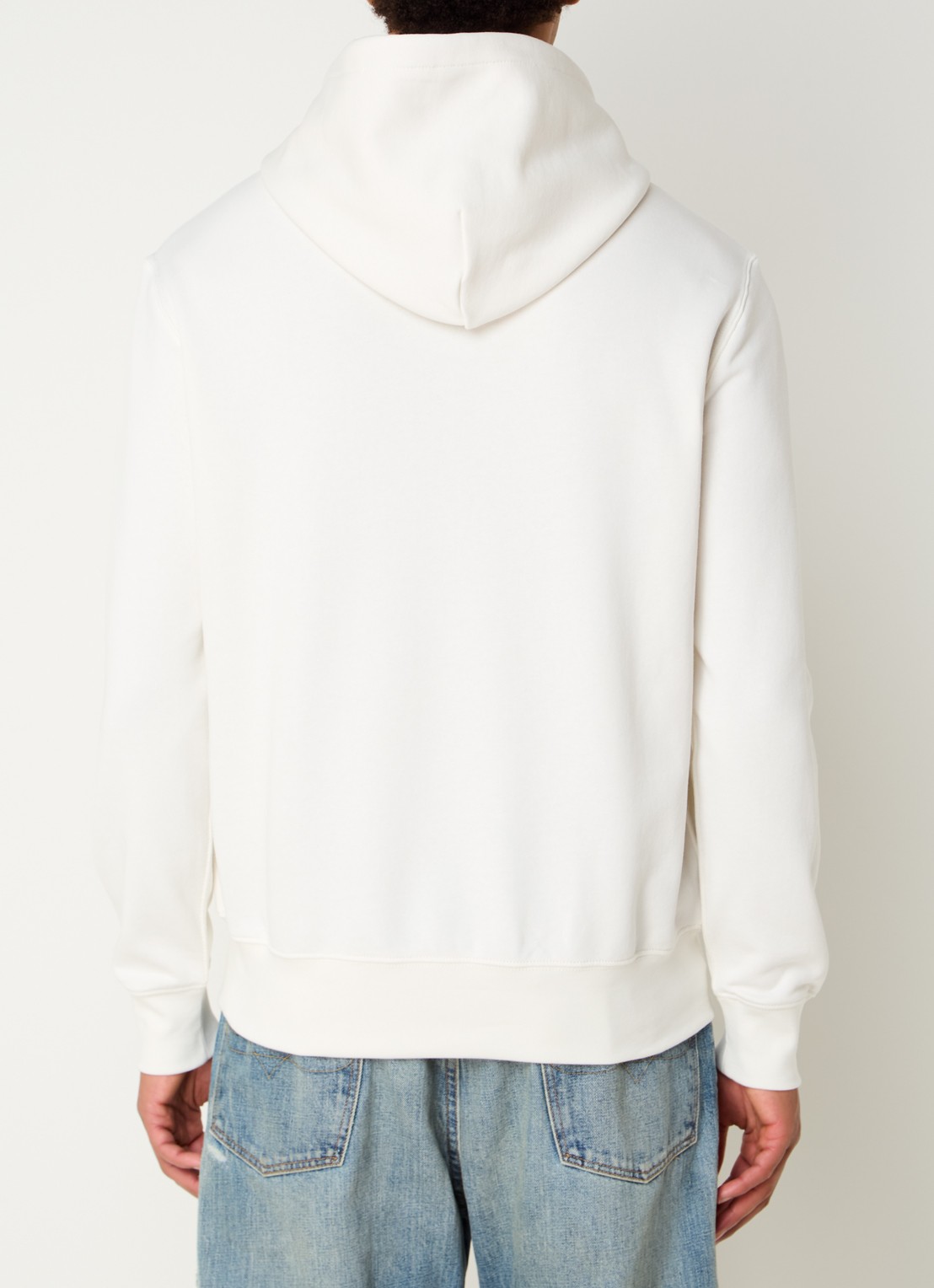 Ralph Lauren Polo Bear hoodie met frontprint - achterkant gebroken wit