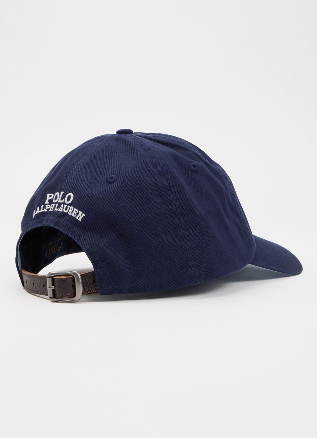 Ralph Lauren Polo Bear pet met logoborduring en details van leer - detail 2 donkerblauw