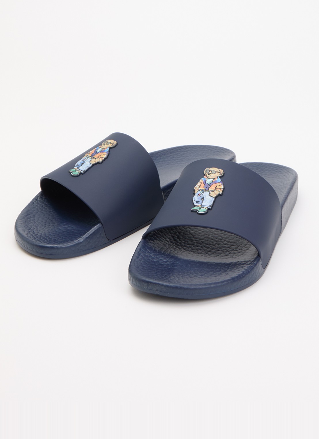 Ralph Lauren Polo Bear slipper - detail royalblauw