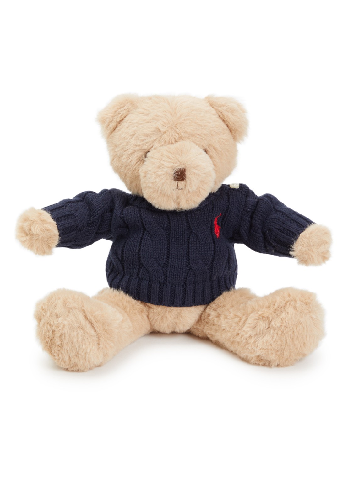 Ralph Lauren Polo beer knuffel 21 cm  - voorkant donkerblauw