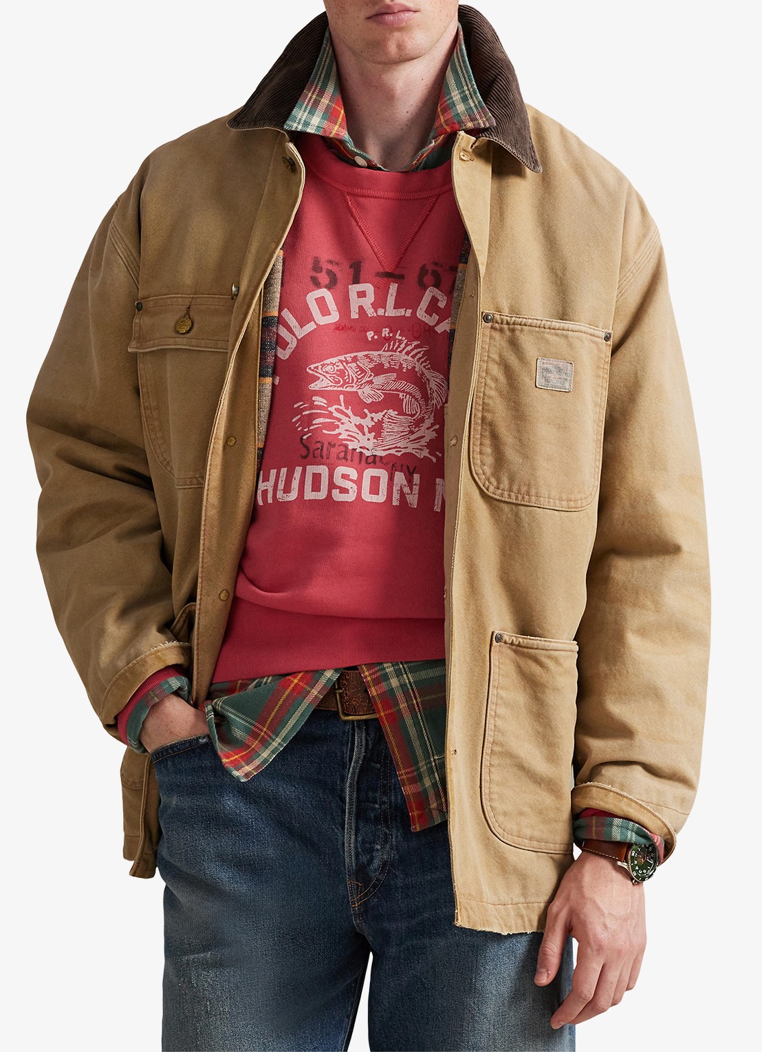Ralph Lauren Polo Country jack met opgestikte zakken - detail 4 huntley wash / bruin