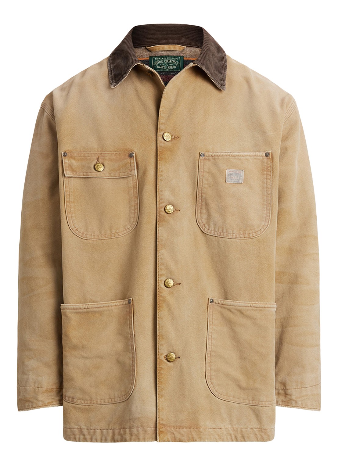 Ralph Lauren Polo Country jack met opgestikte zakken - voorkant 2 huntley wash / bruin