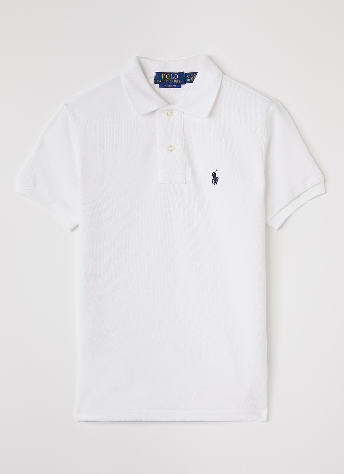 Ralph Lauren Polo met logoborduring - voorkant wit