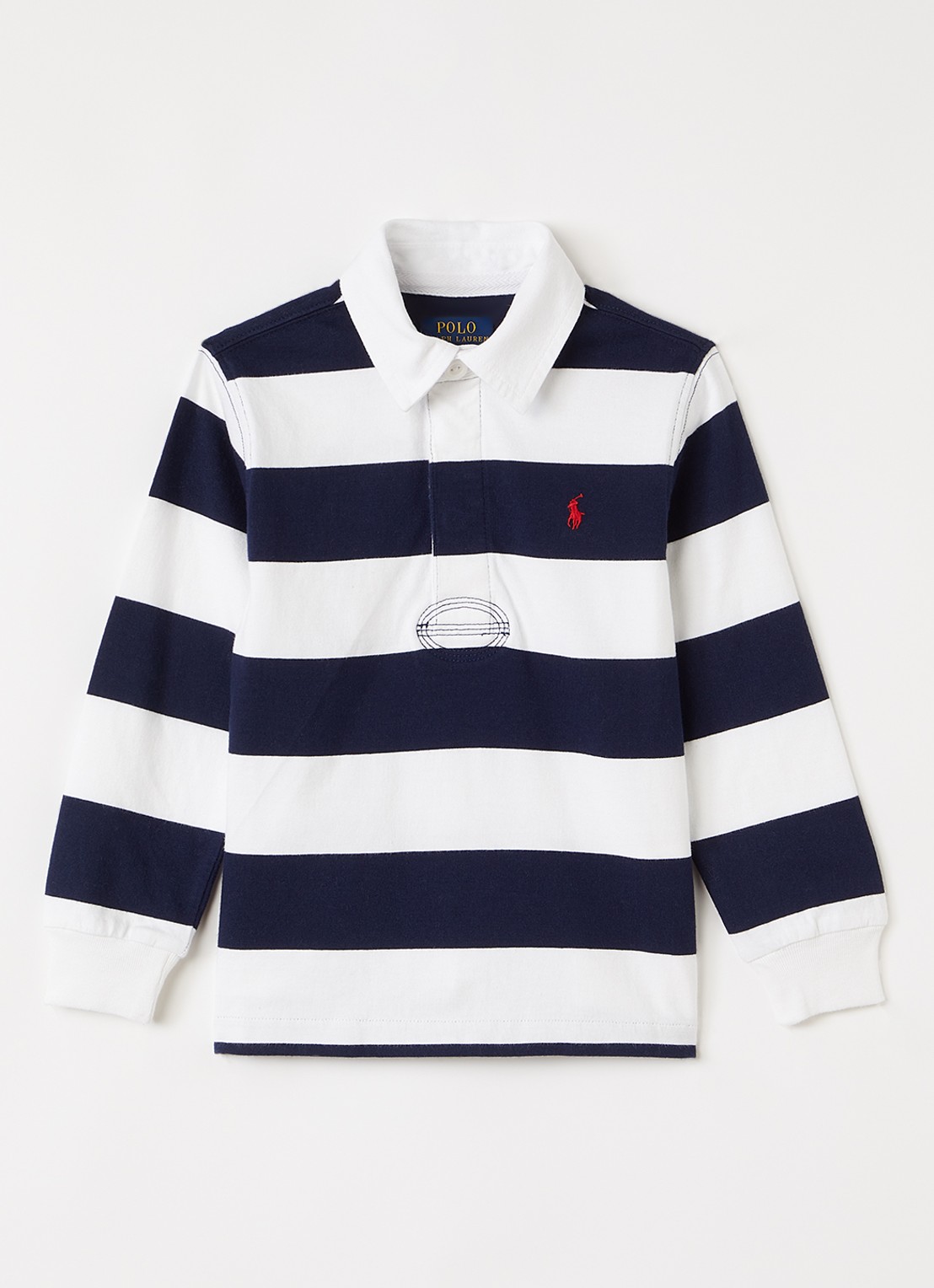 Ralph Lauren Polo met streepprint en logoborduring  - voorkant multicolor