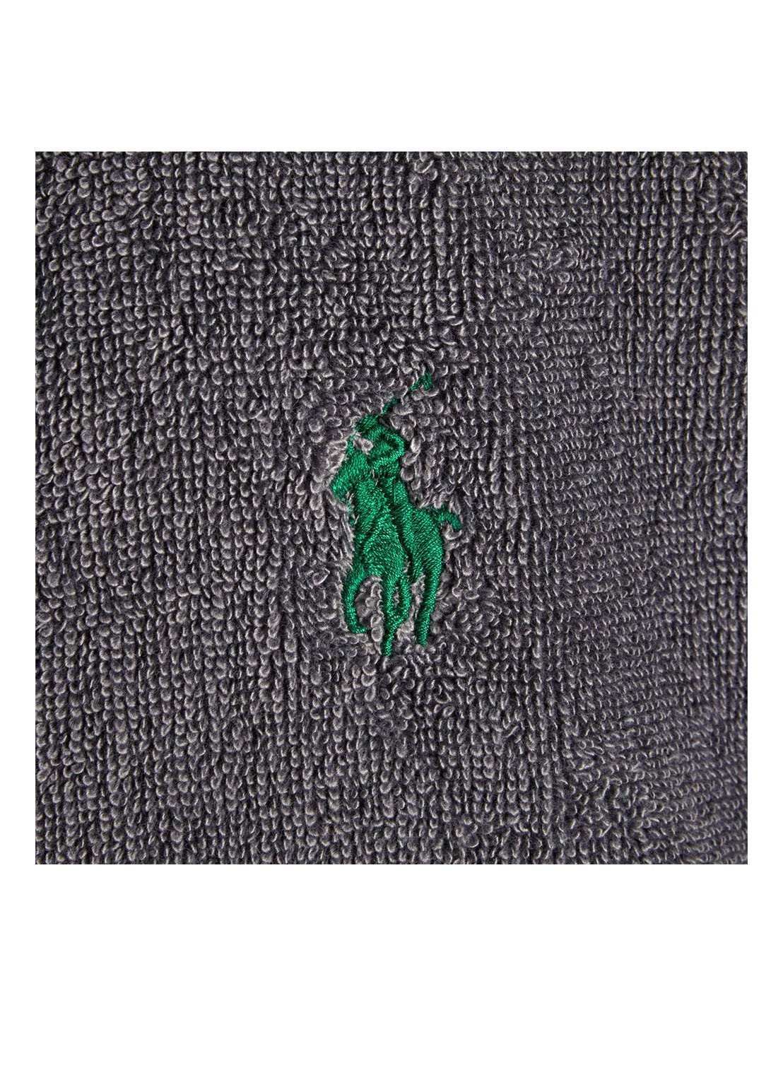 Ralph Lauren Polo Player badjas - unisex - achterkant 10 donkergrijs