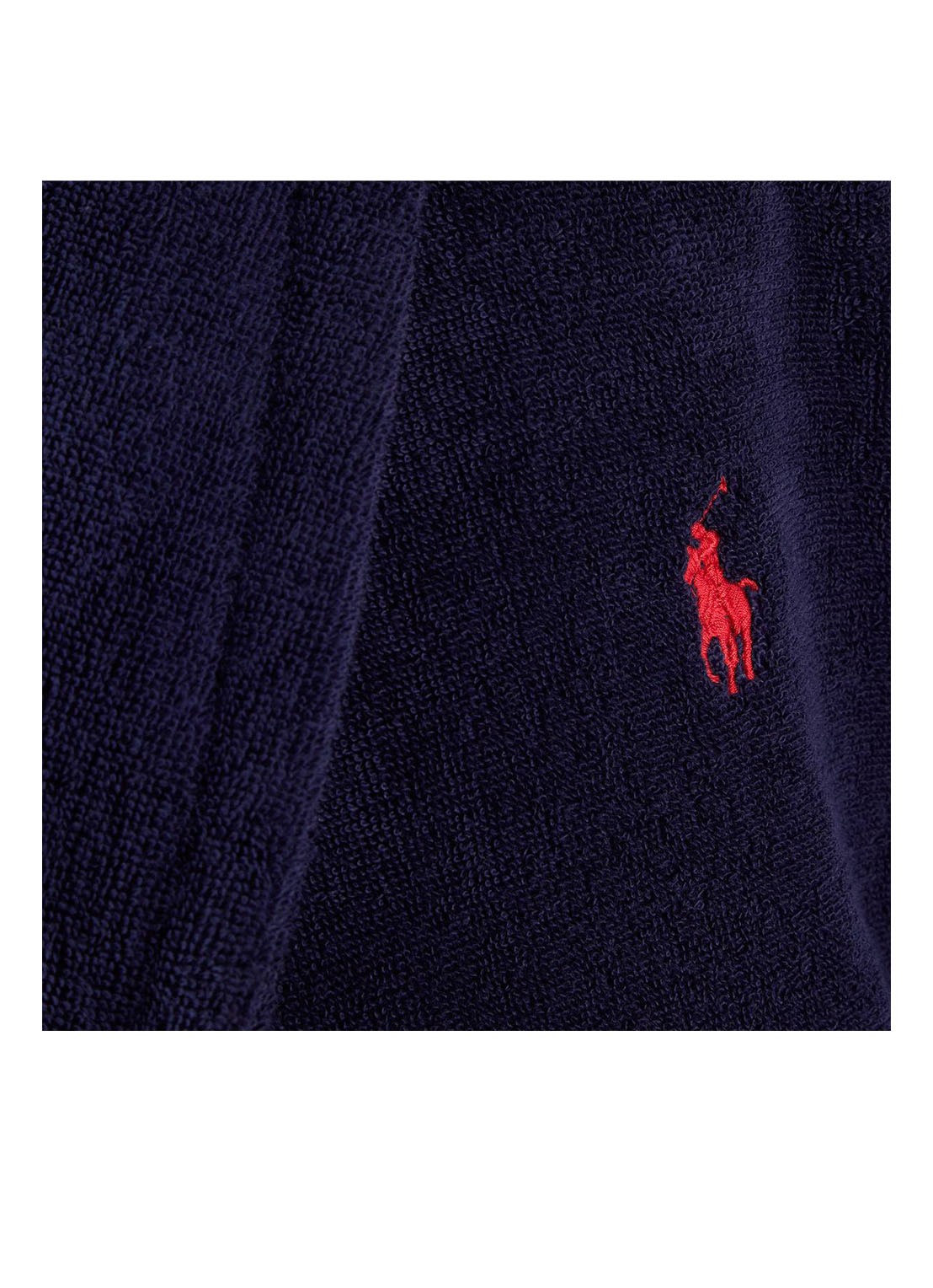 Ralph Lauren Polo Player badjas - unisex - voorkant 7 donkerblauw