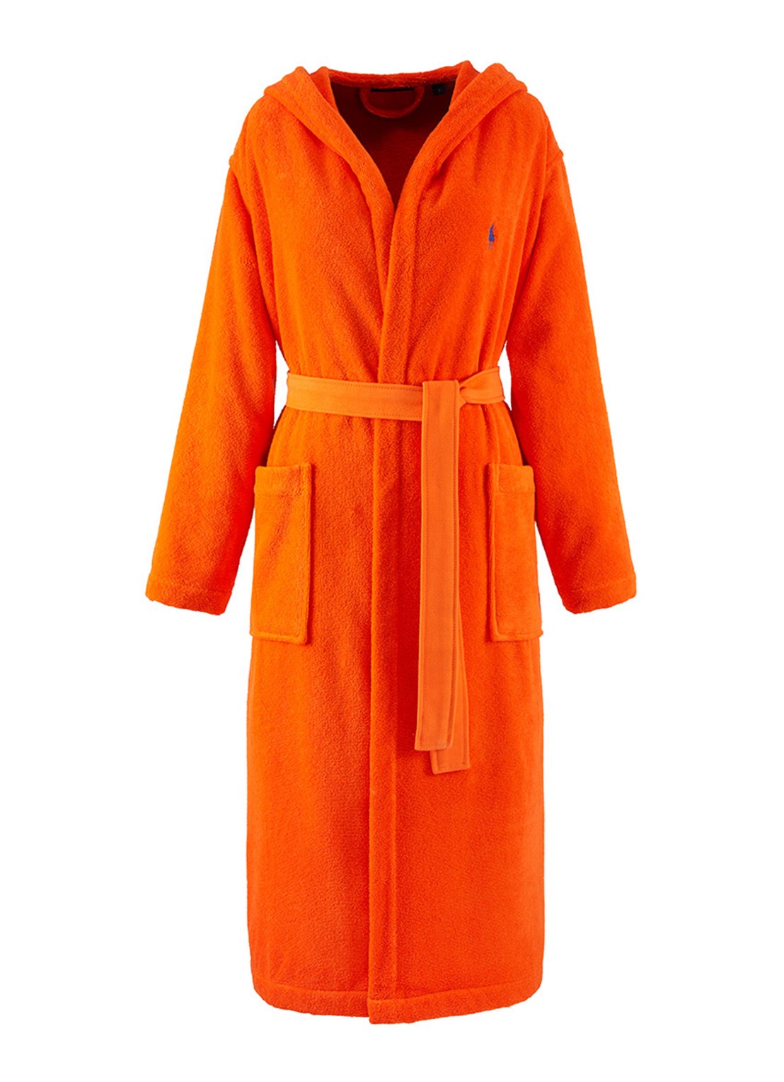 Ralph Lauren Polo Player badjas - unisex - voorkant orange