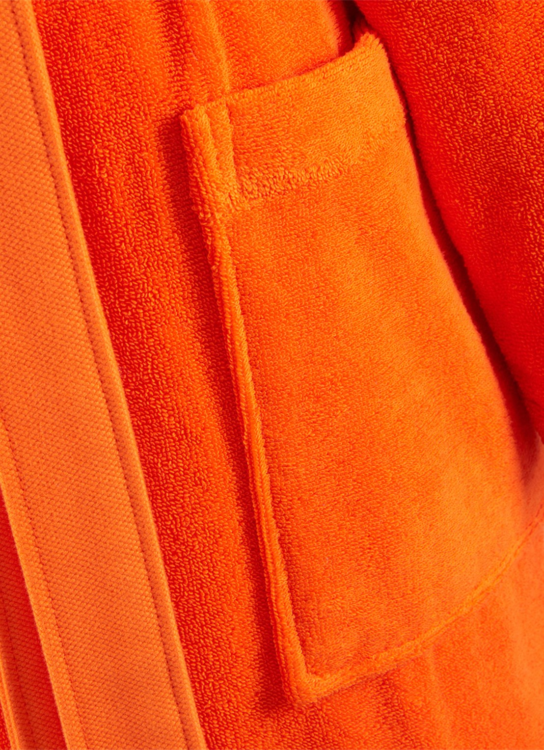Ralph Lauren Polo Player badjas - unisex - voorkant 2 orange