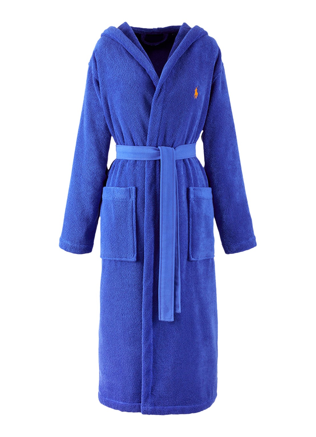 Ralph Lauren Polo Player badjas - unisex - voorkant 2 kobaltblauw