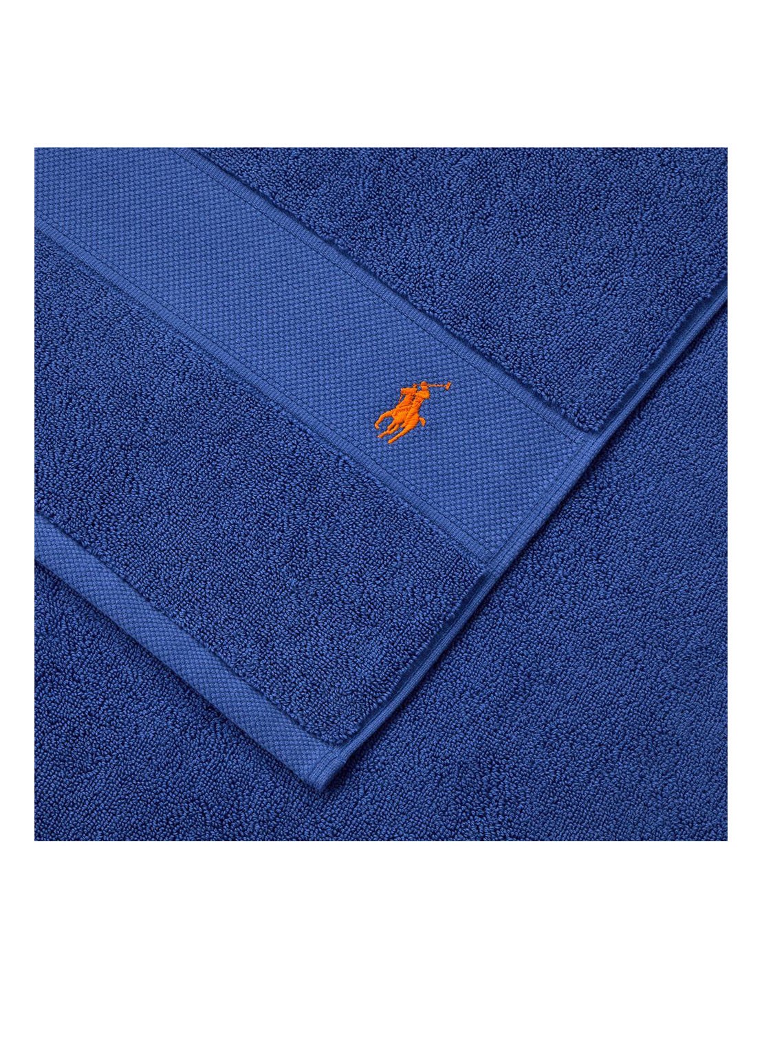 Ralph Lauren Polo Player badlaken - 600 gr/m2 - 70 x 140 cm - voorkant 3 kobaltblauw