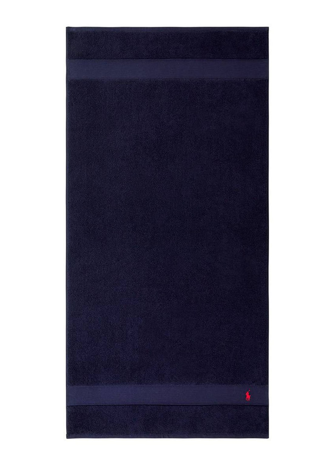 Ralph Lauren Polo Player badlaken - 600 gr/m2 - 70 x 140 cm - voorkant 2 donkerblauw
