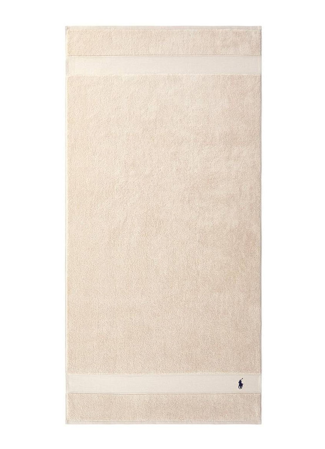 Ralph Lauren Polo Player badlaken - 600 gr/m2 - 70 x 140 cm - voorkant 3 beige