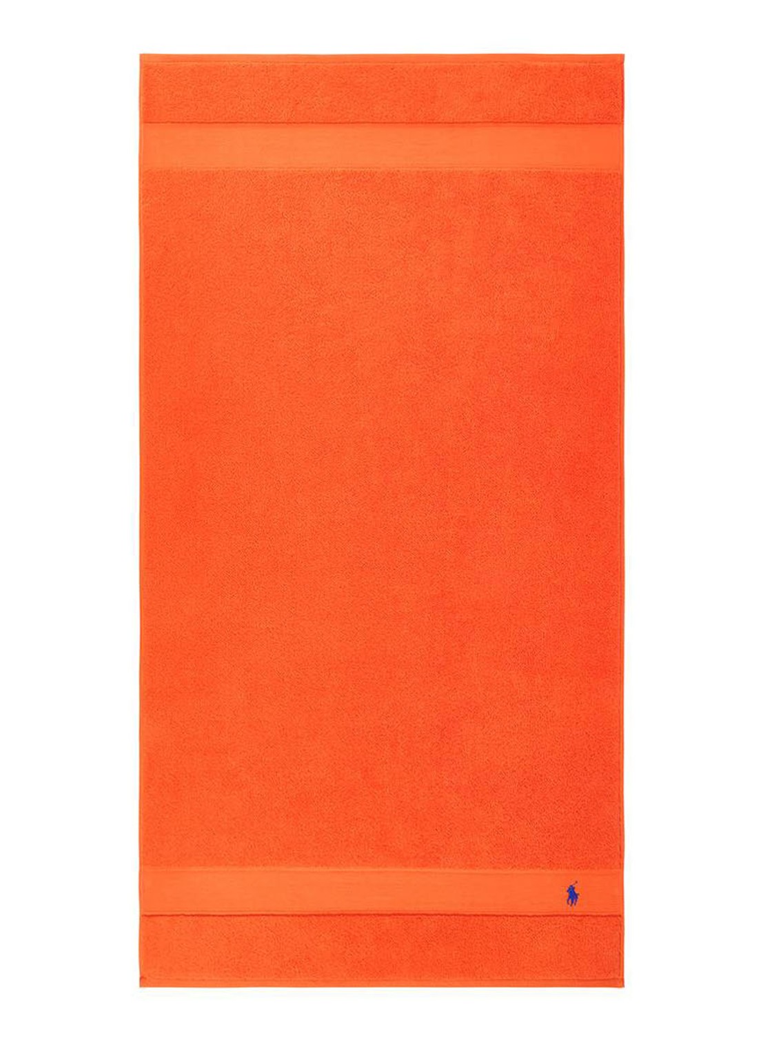 Ralph Lauren Polo Player badlaken - 600 gr/m2 - 70 x 140 cm - voorkant orange