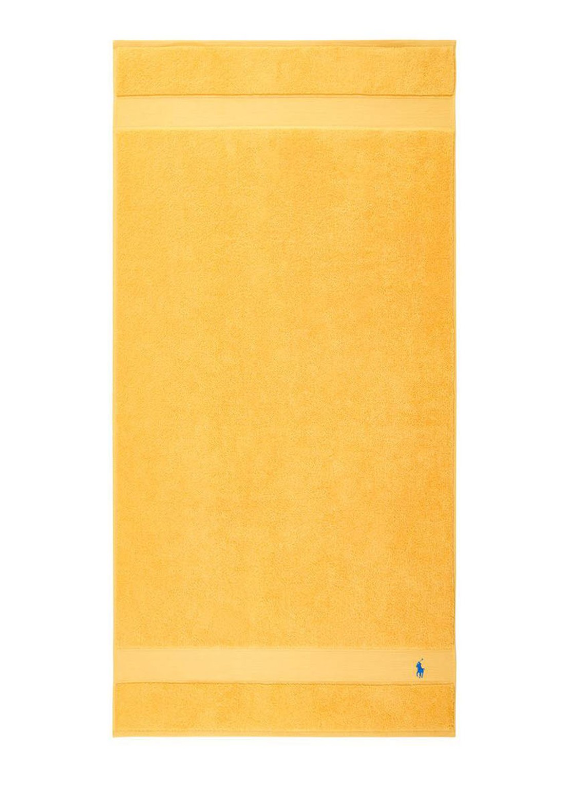 Ralph Lauren Polo Player badlaken - 600 gr/m2 - 70 x 140 cm - voorkant geel