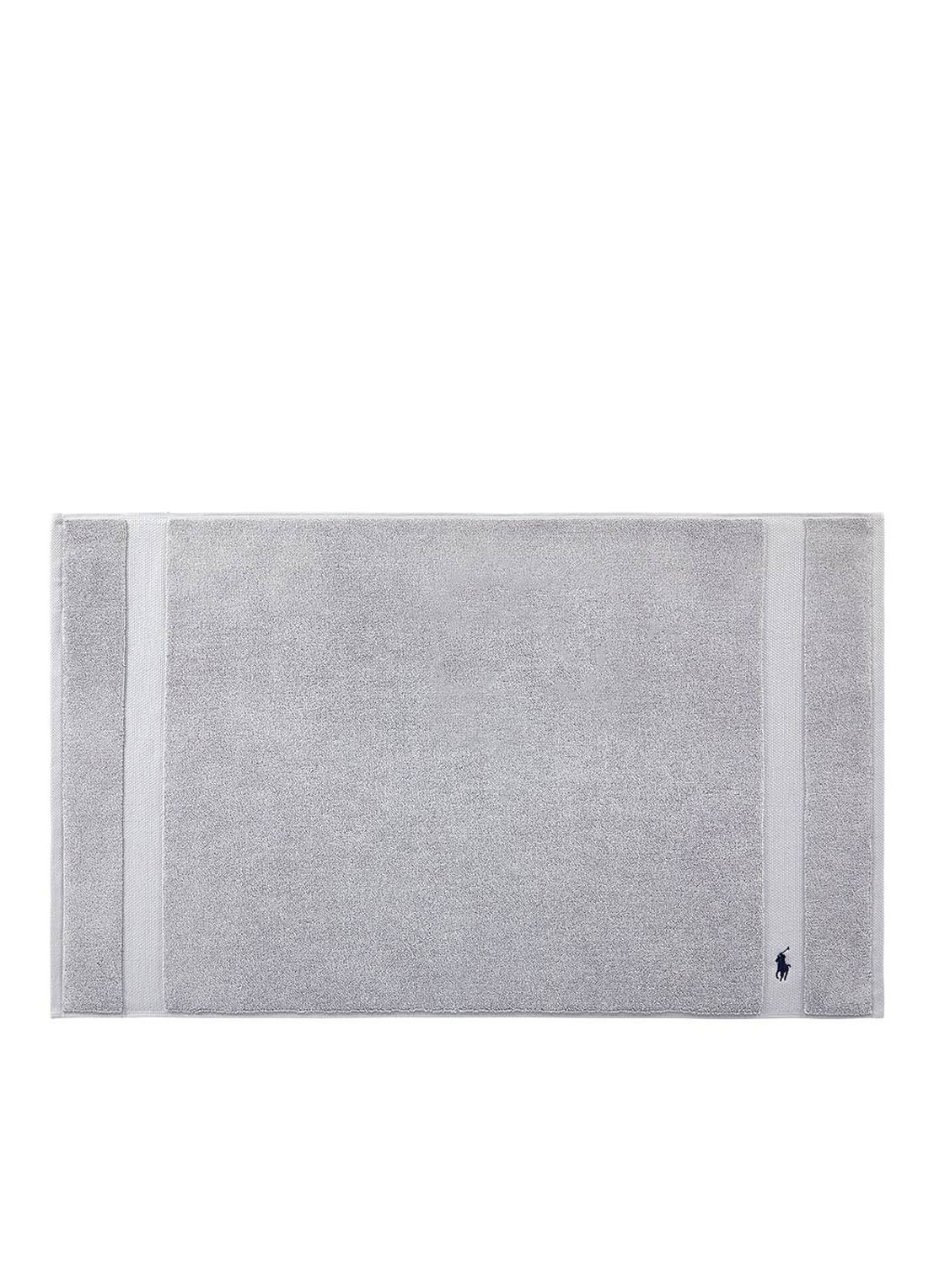 Ralph Lauren Polo Player badmat 55 x 90 cm - voorkant lichtgrijs
