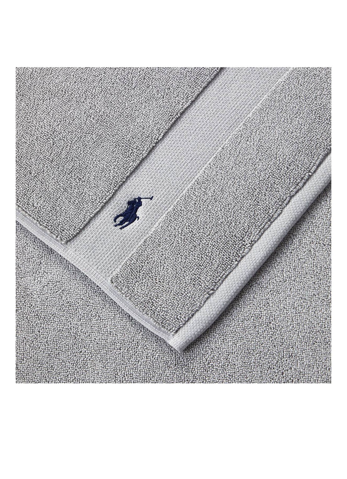 Ralph Lauren Polo Player badmat 55 x 90 cm - voorkant 2 lichtgrijs