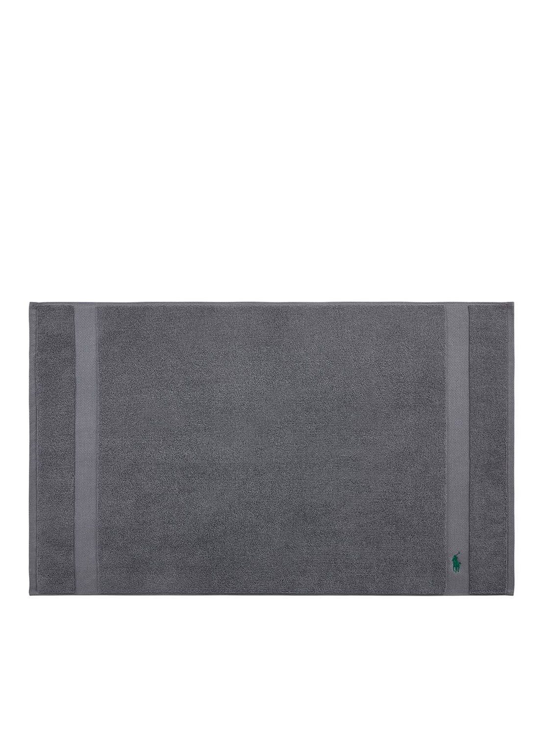 Ralph Lauren Polo Player badmat 55 x 90 cm - voorkant donkergrijs