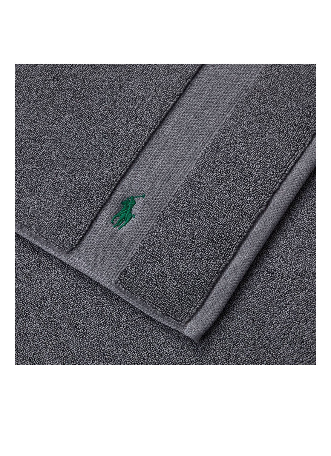 Ralph Lauren Polo Player badmat 55 x 90 cm - voorkant 2 donkergrijs