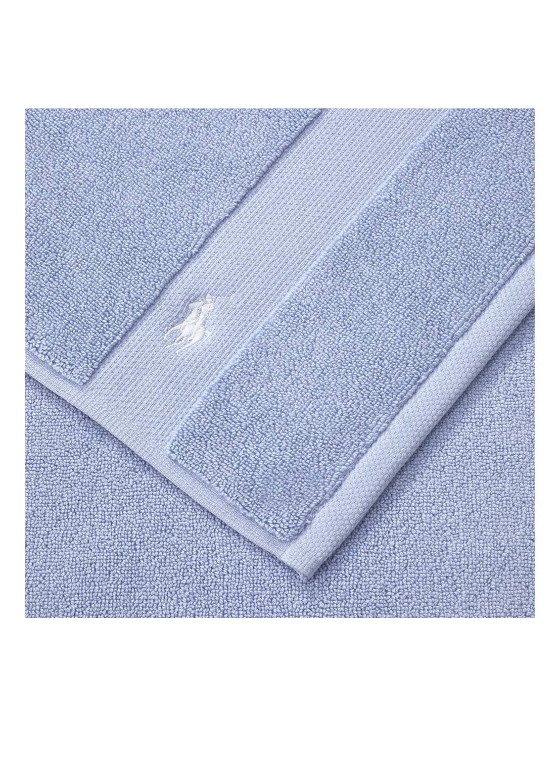 Ralph Lauren Polo Player badmat 55 x 90 cm - voorkant 3 lichtblauw