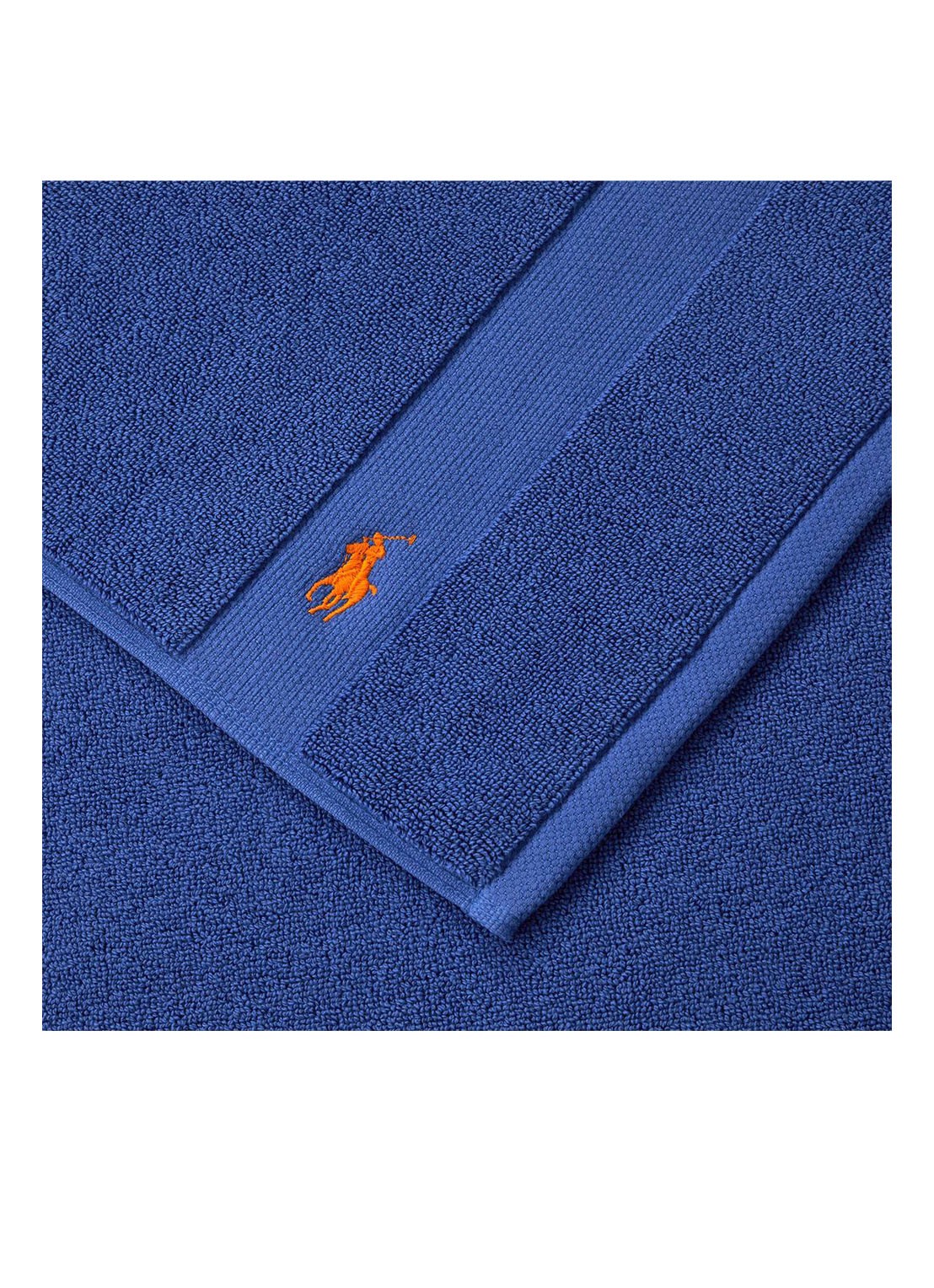 Ralph Lauren Polo Player badmat 55 x 90 cm - voorkant 3 kobaltblauw
