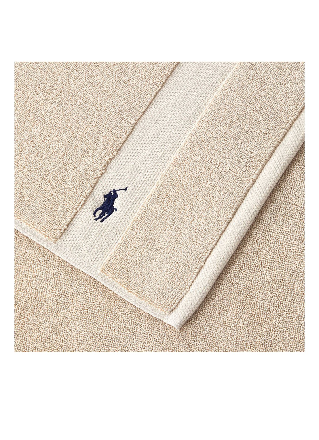 Ralph Lauren Polo Player badmat 55 x 90 cm - voorkant 3 beige