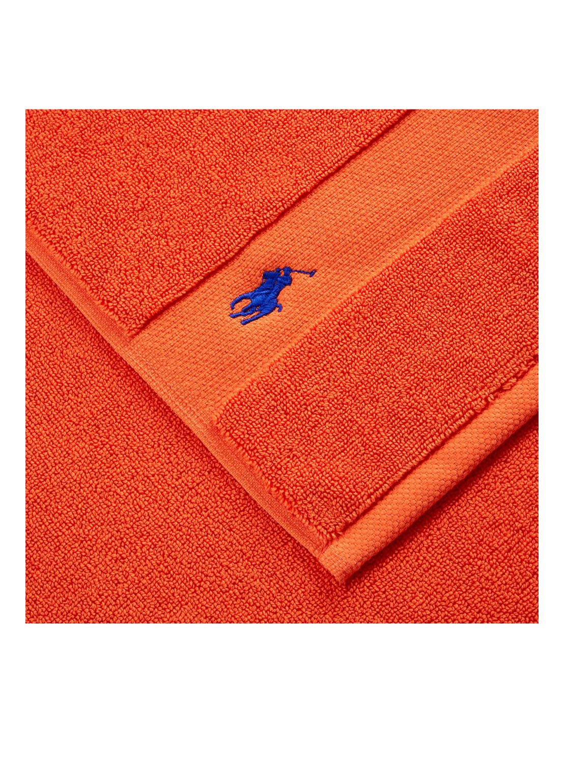 Ralph Lauren Polo Player badmat 55 x 90 cm - voorkant 2 orange