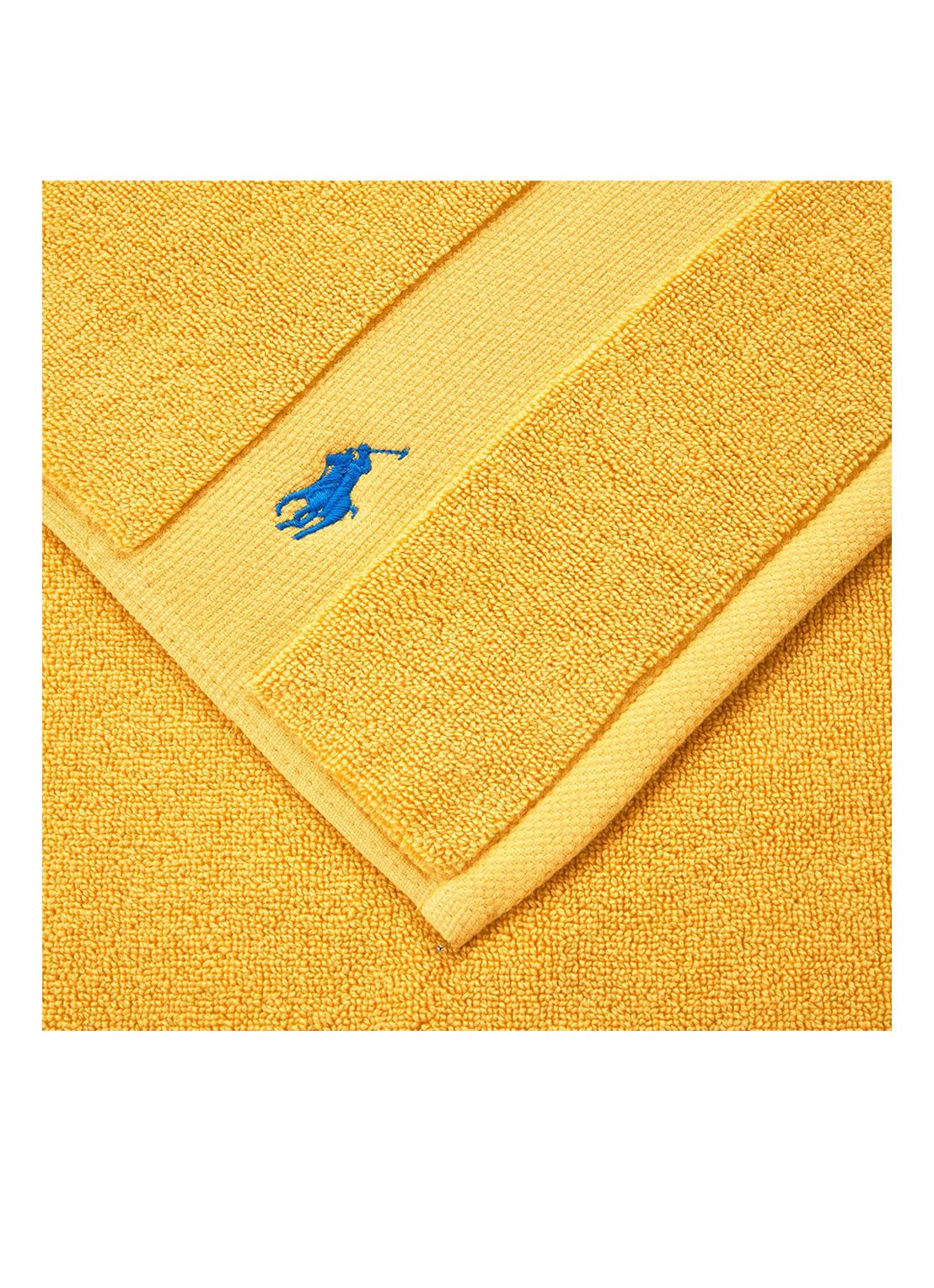 Ralph Lauren Polo Player badmat 55 x 90 cm - voorkant 3 geel