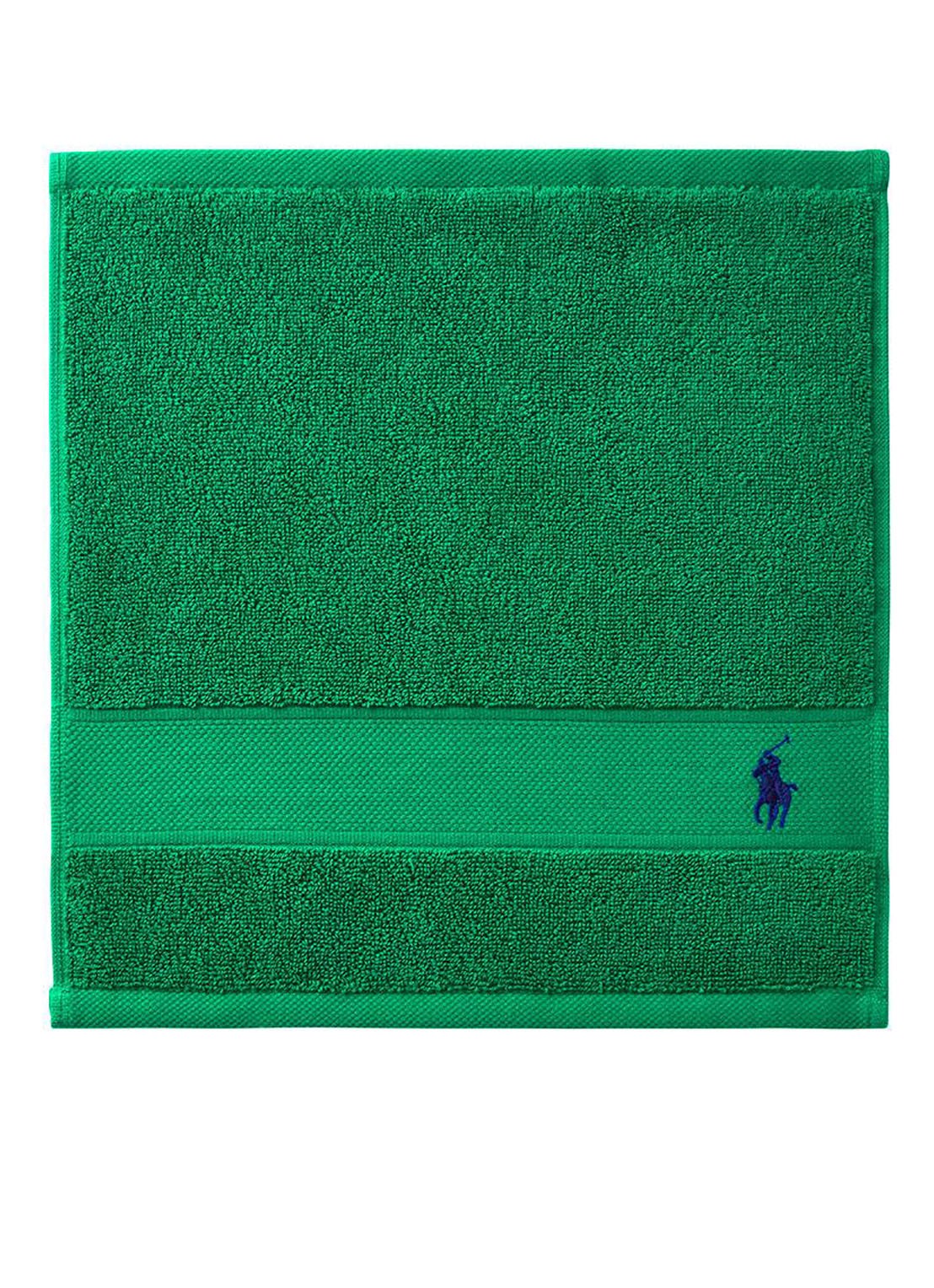 Ralph Lauren Polo Player gastendoek - 600 gr/m2 - 33 x 33 cm - voorkant 3 groen