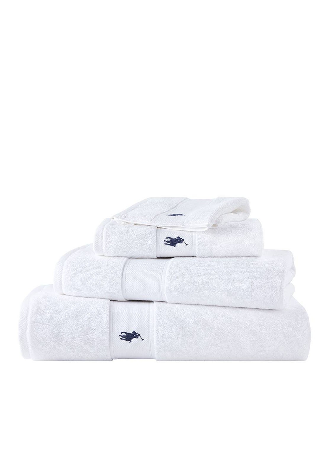 Ralph Lauren Polo Player gastendoek - 600 gr/m2 - 33 x 33 cm - detail 3 wit