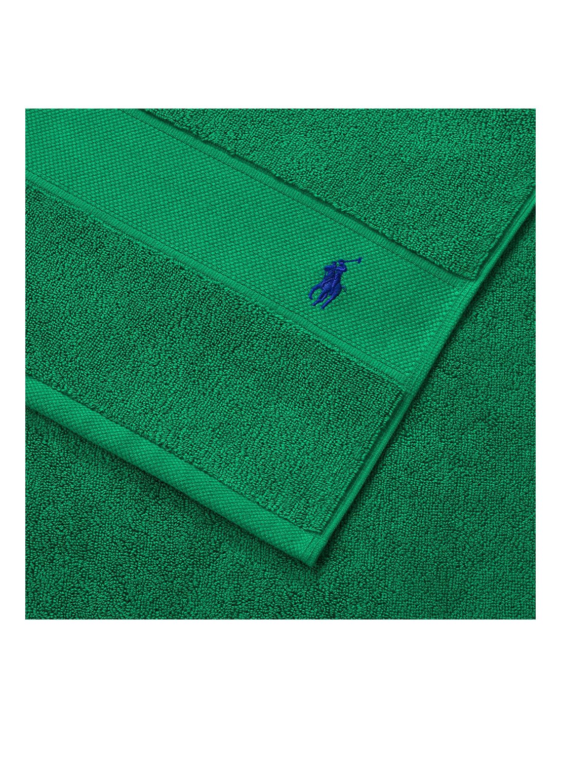 Ralph Lauren Polo Player gastendoek - 600 gr/m2 - 40 x 75 cm - voorkant 4 groen